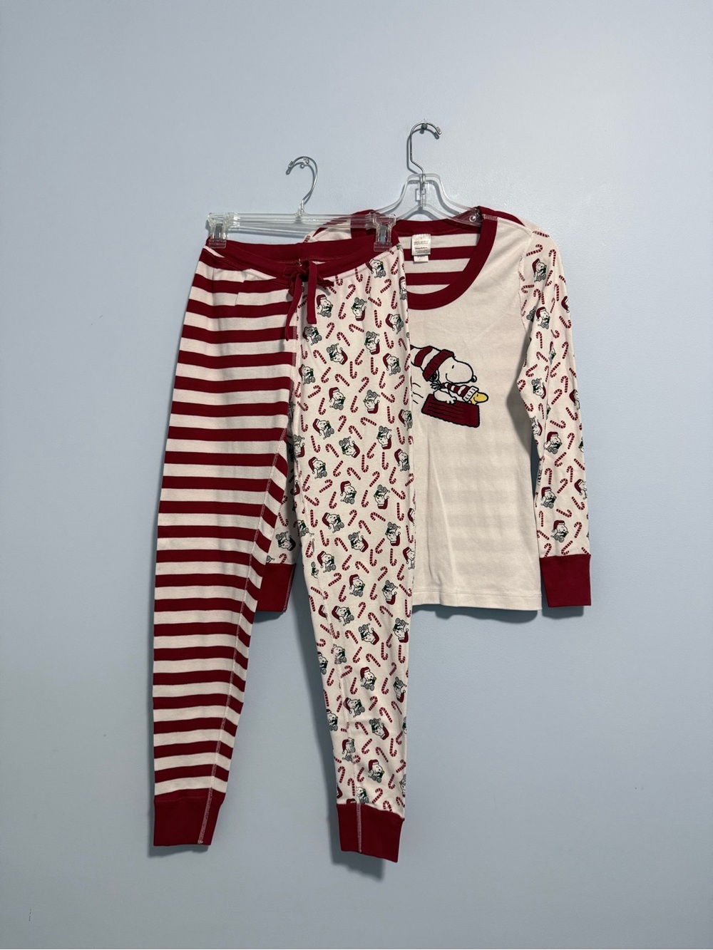 Hanna Andersson Peanuts Snoopy Holiday Pajama Set Womens S Organic Cotton